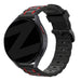 Bandz Bracelet sportif rayé Samsung Gear S3 (noir/rouge)