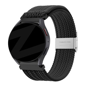 Bandz Bracelet nylon tressé Garmin Forerunner 55 (noir)