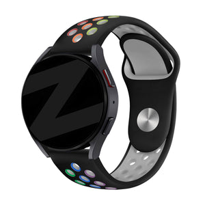 Bandz Bracelet sport 'Deluxe' Amazfit Active 3 Premium (noir/multicolore)