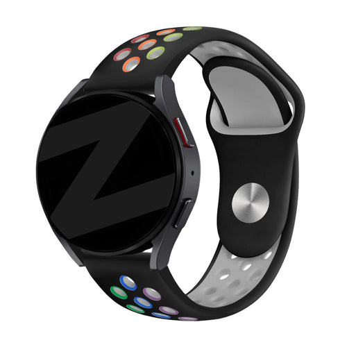 Bandz Actyve Smartwatch 20mm Sport Strap 'Deluxe' (Black/Colourful)