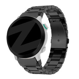 Bandz Bracelet acier Garmin Instinct 3 - 50mm 'Classic' (noir)