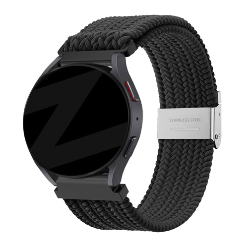 Bandz Bracelet nylon tressé Huawei Watch GT 5 Pro 46mm (noir)