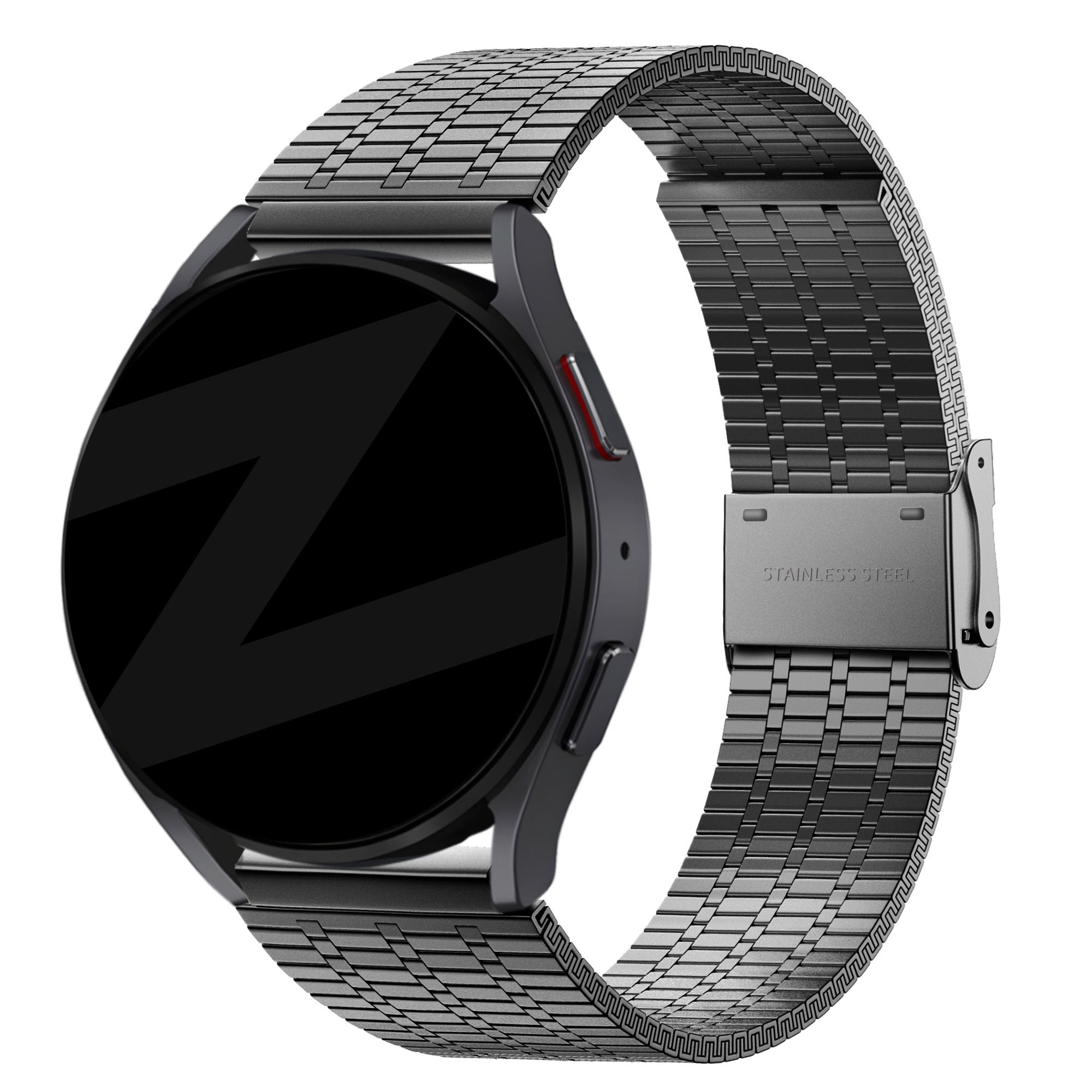 Bandz Bracelet acier réglable Huawei Watch 5 - 46mm (noir)