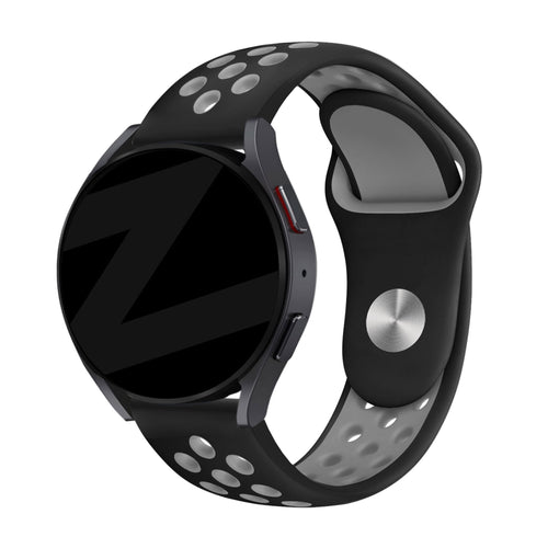 Bandz Huawei Watch GT 6 - 46mm Sport Strap 'Deluxe' (Black/Grey)