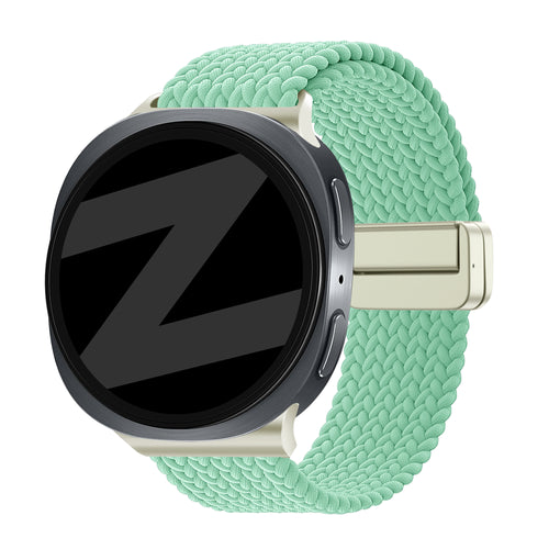 Bandz Bracelet tissé magnétique Samsung Galaxy Watch 8 Classic (vert menthe)