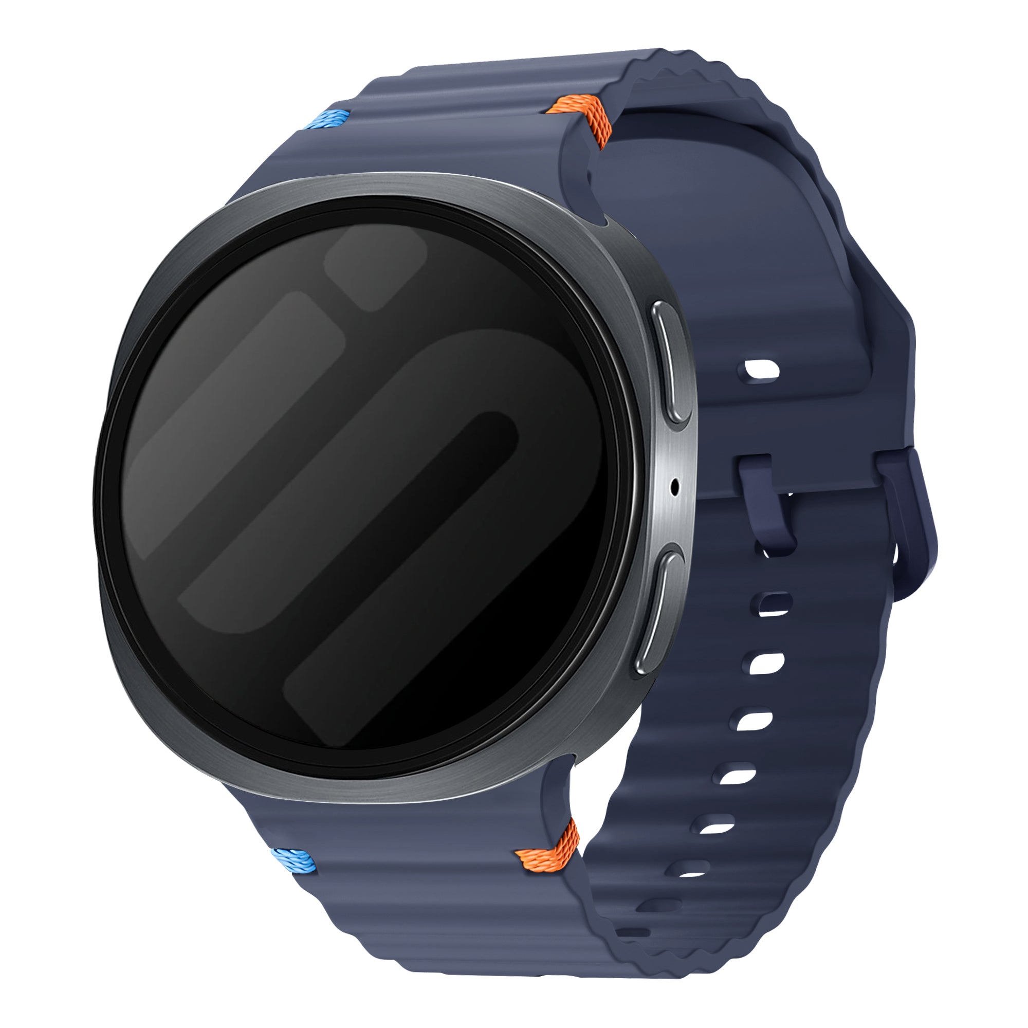 Samsung Galaxy Watch 9 - 40mm Wave Silicone Strap (Dark Blue)
