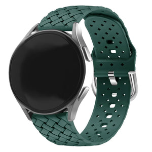 Bracelet silicone tressé Amazfit Bip 3 (Pro) (vert foncé)