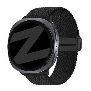 Bandz Bracelet tissé magnétique Samsung Galaxy Watch 8 Classic (noir)