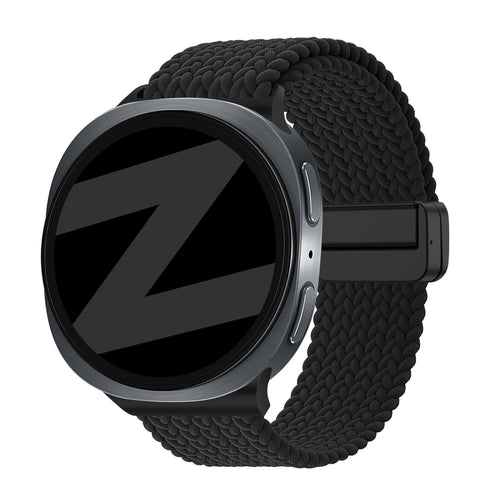 Bandz Bracelet tissé magnétique Samsung Galaxy Watch 8 Classic (noir)