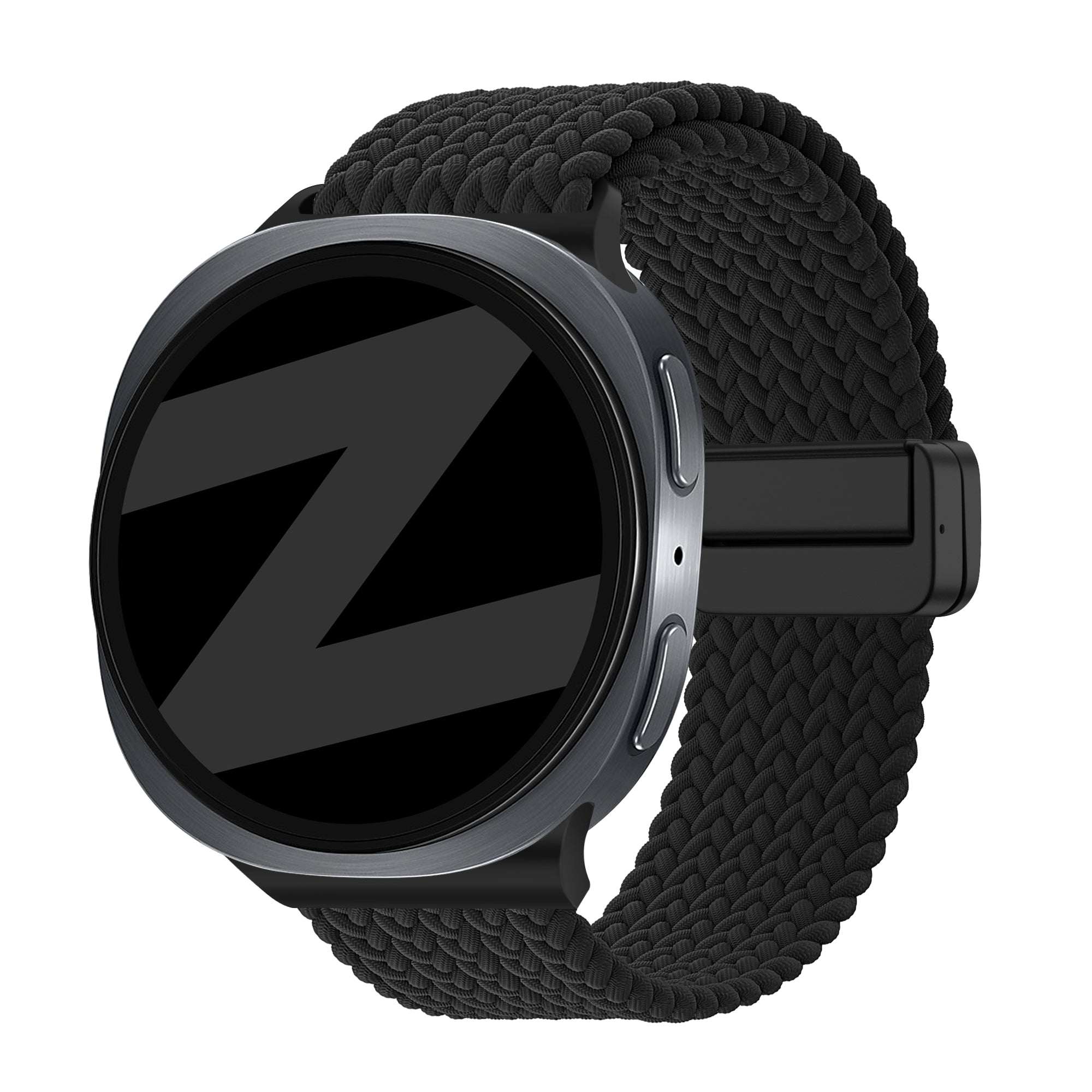 Bandz Bracelet tissé magnétique Samsung Galaxy Watch 8 Classic (noir)