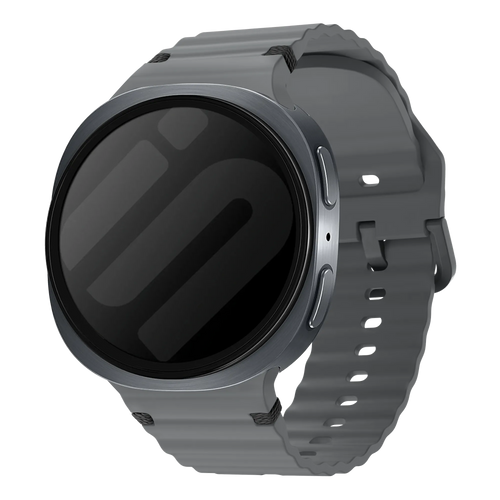Bracelet silicone ondulé Samsung Galaxy Watch 9 - 40mm (gris foncé)