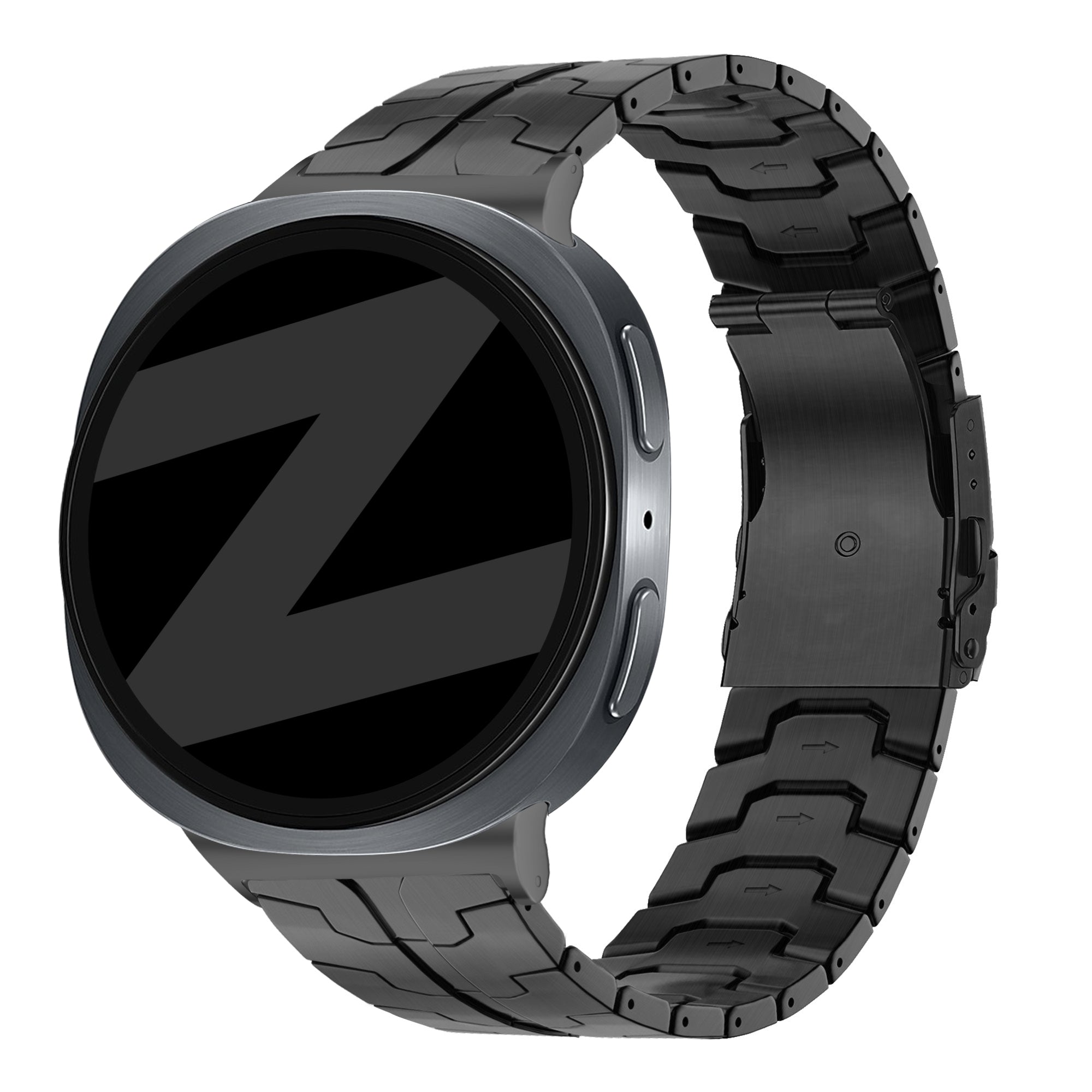 Bandz Samsung Galaxy Watch 8 - 40mm Steel Strap 'Iron' (Black)