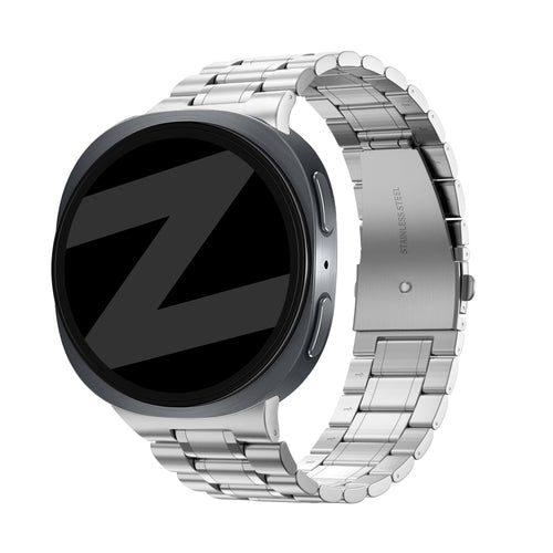 Bandz Bracelet acier 'Deluxe' Samsung Galaxy Watch 8 Classic (argent)