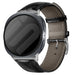 Bracelet cuir cocodrile Samsung Galaxy Watch 8 Classic (noir)