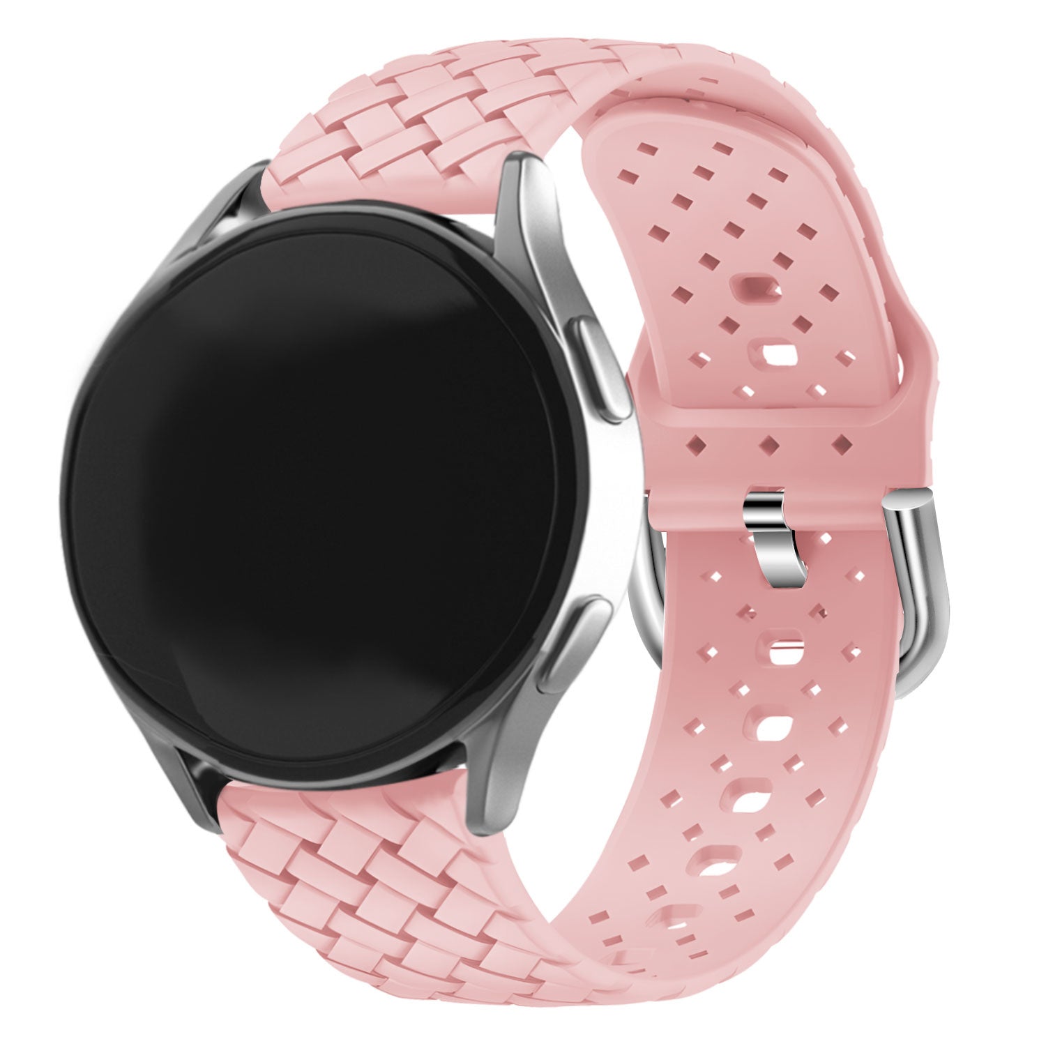 Bracelet silicone tressé Withings ScanWatch 2 - 42mm (rose)