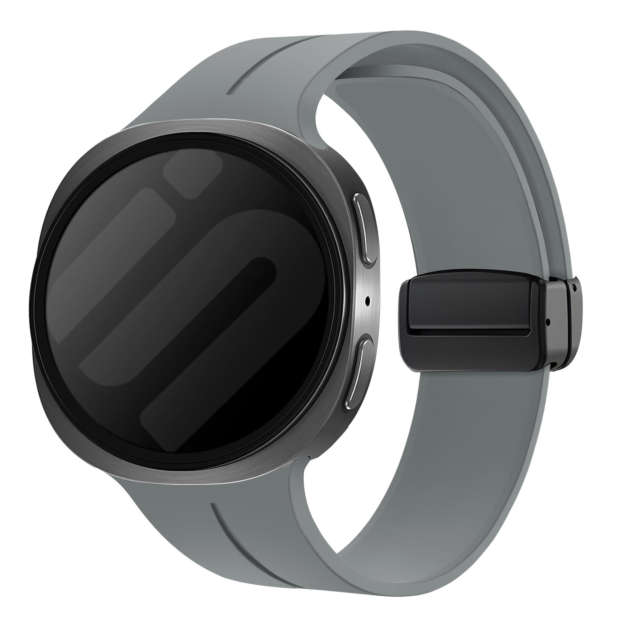 Bracelet silicone avec boucle Samsung Galaxy Watch 8 - 44mm (gris foncé)