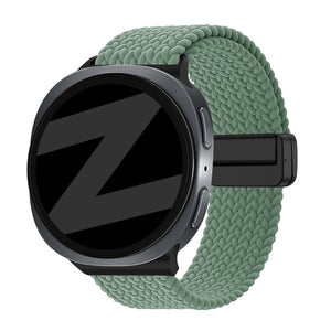 Bandz Bracelet tissé magnétique Samsung Galaxy Watch 8 Classic (vert sapin)