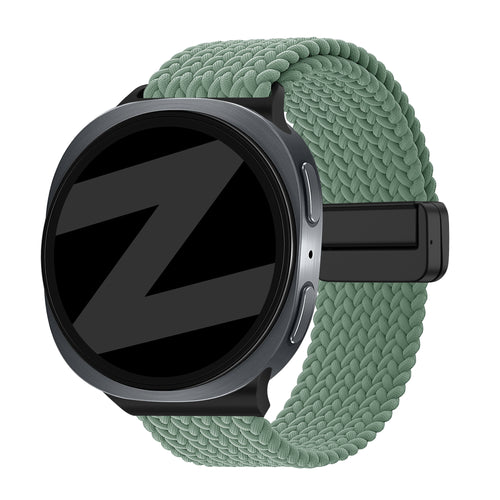 Bandz Bracelet tissé magnétique Samsung Galaxy Watch 8 Classic (vert sapin)