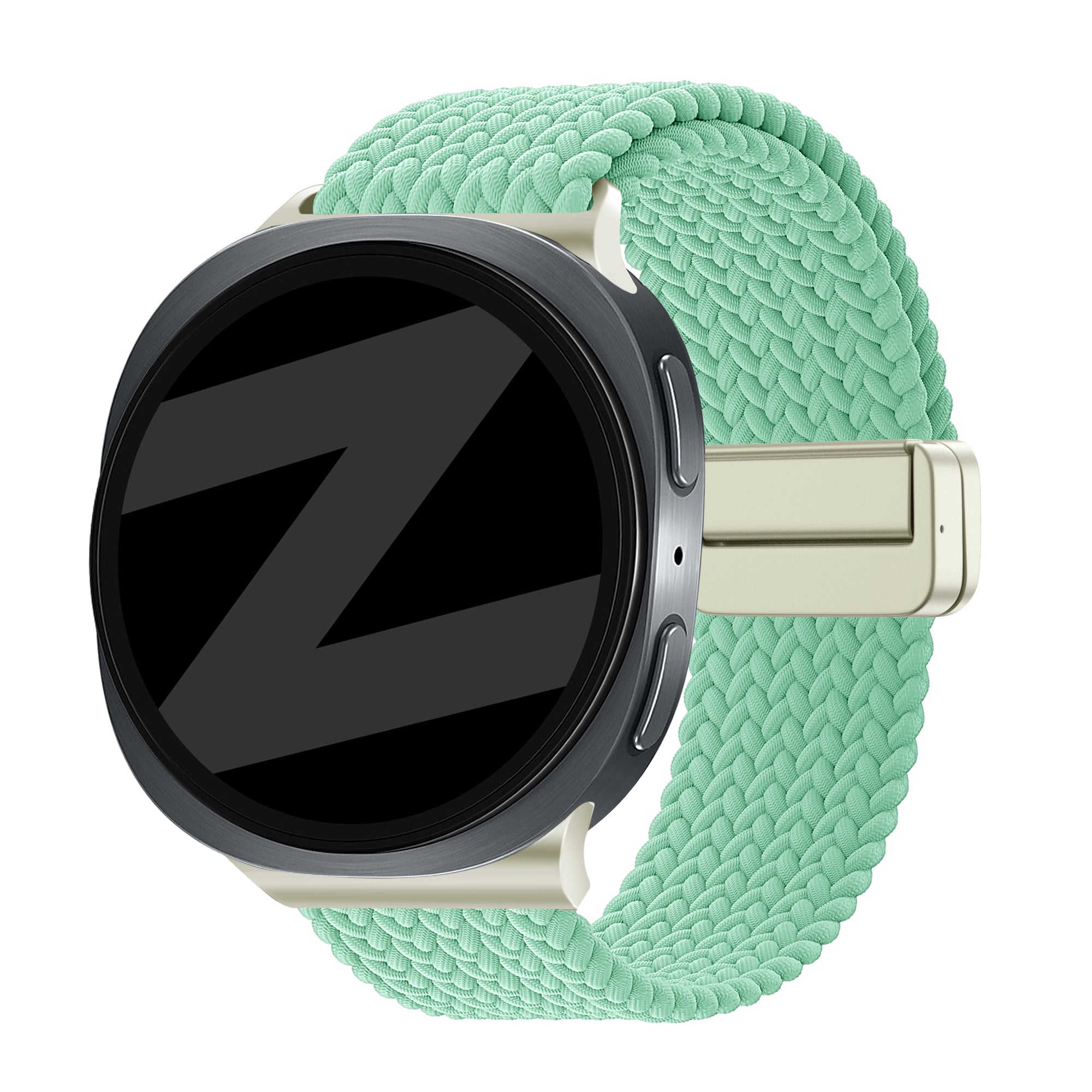 Bandz Bracelet tressé magnétique Samsung Galaxy Watch 9 - 44mm (vert menthe)