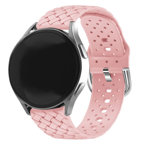 Bracelet silicone tressé Amazfit GTS 4 (rose)