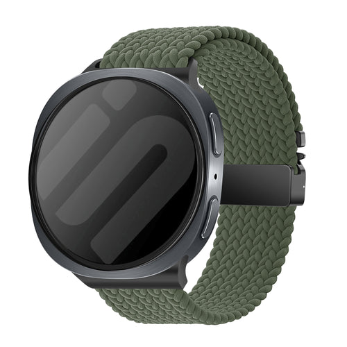Samsung Galaxy Watch 8 - 44mm Braided Strap with P-Buckle (Green)