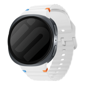 Bracelet silicone ondulé Samsung Galaxy Watch 8 - 40mm (blanc)