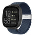 Bracelet tressé réglable Fitbit Versa 3 (bleu foncé)