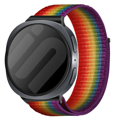 Bracelet nylon Samsung Galaxy Watch 8 Classic (arc-en-ciel)