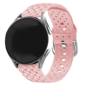 Bracelet silicone tressé Amazfit Bip 3 (Pro) (rose)