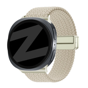 Bandz Bracelet tissé magnétique Samsung Galaxy Watch 8 Classic (lumière stellaire)