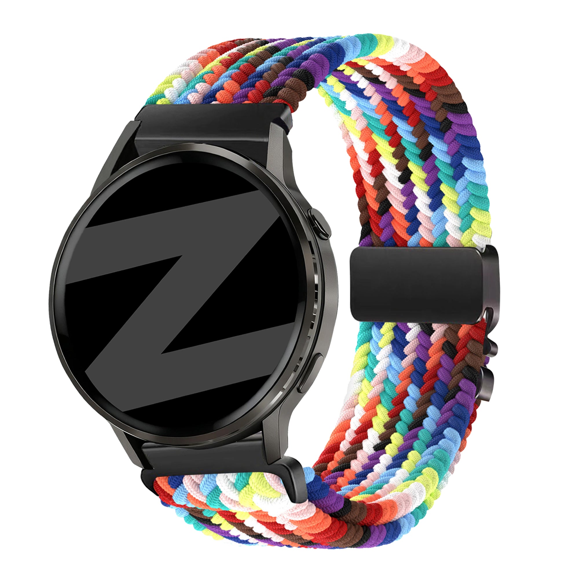 Bandz Bracelet tressé 'Parachute' Garmin Venu 4 - 41mm (arc-en-ciel)