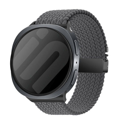 Bracelet tissu avec boucle Samsung Galaxy Watch 8 Classic (gris foncé)