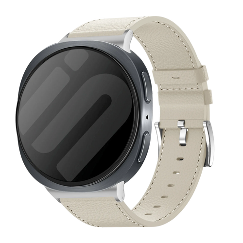 Bracelet cuir Samsung Galaxy Watch 8 - 40mm (beige)