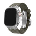 BALR. Bracelet silicone Apple Watch Ultra Liquid (marron/argent)