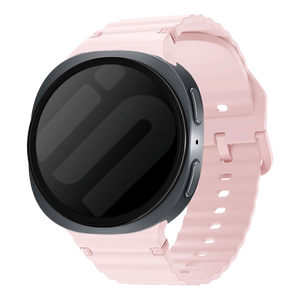 Bracelet silicone ondulé Samsung Galaxy Watch 8 - 40mm (rose)