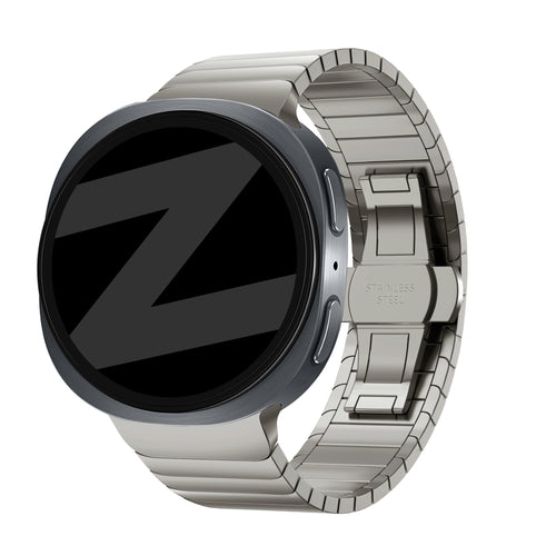 Bandz Bracelet acier 'One Bead' Samsung Galaxy Watch 8 Classic (titane)