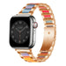 Bracelet résine-acier Apple Watch (or rose/arc-en-ciel)