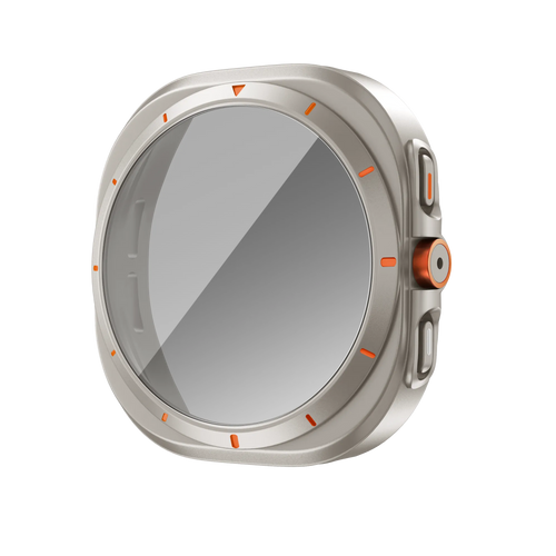 Bandz Samsung Galaxy Watch 7 - 44mm Square PC Case with Glass (Titanium)