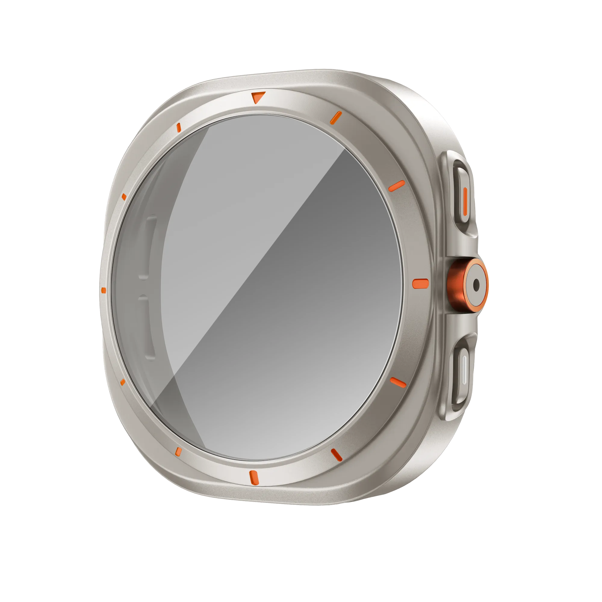 Bandz Samsung Galaxy Watch 7 - 44mm Square PC Case with Glass (Titanium)