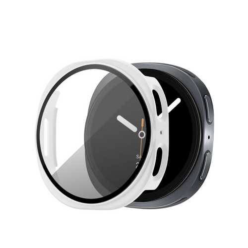 Bandz Coque PC avec verre Samsung Galaxy Watch 8 / 9 - 44mm (blanc)