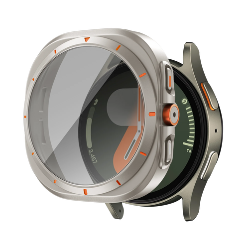 Bandz Samsung Galaxy Watch 7 - 44mm Square PC Case with Glass (Titanium)