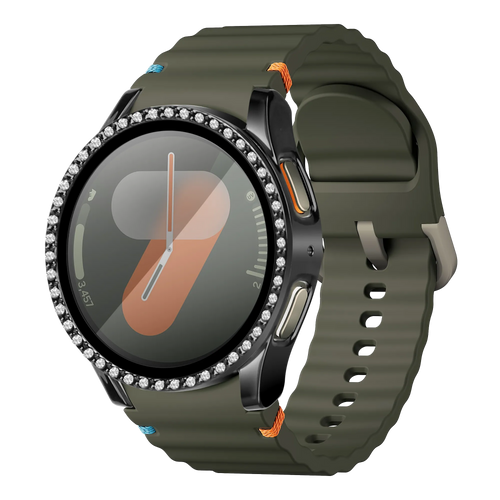 Coque diament avec verre Samsung Galaxy Watch 7 - 40mm (noir)
