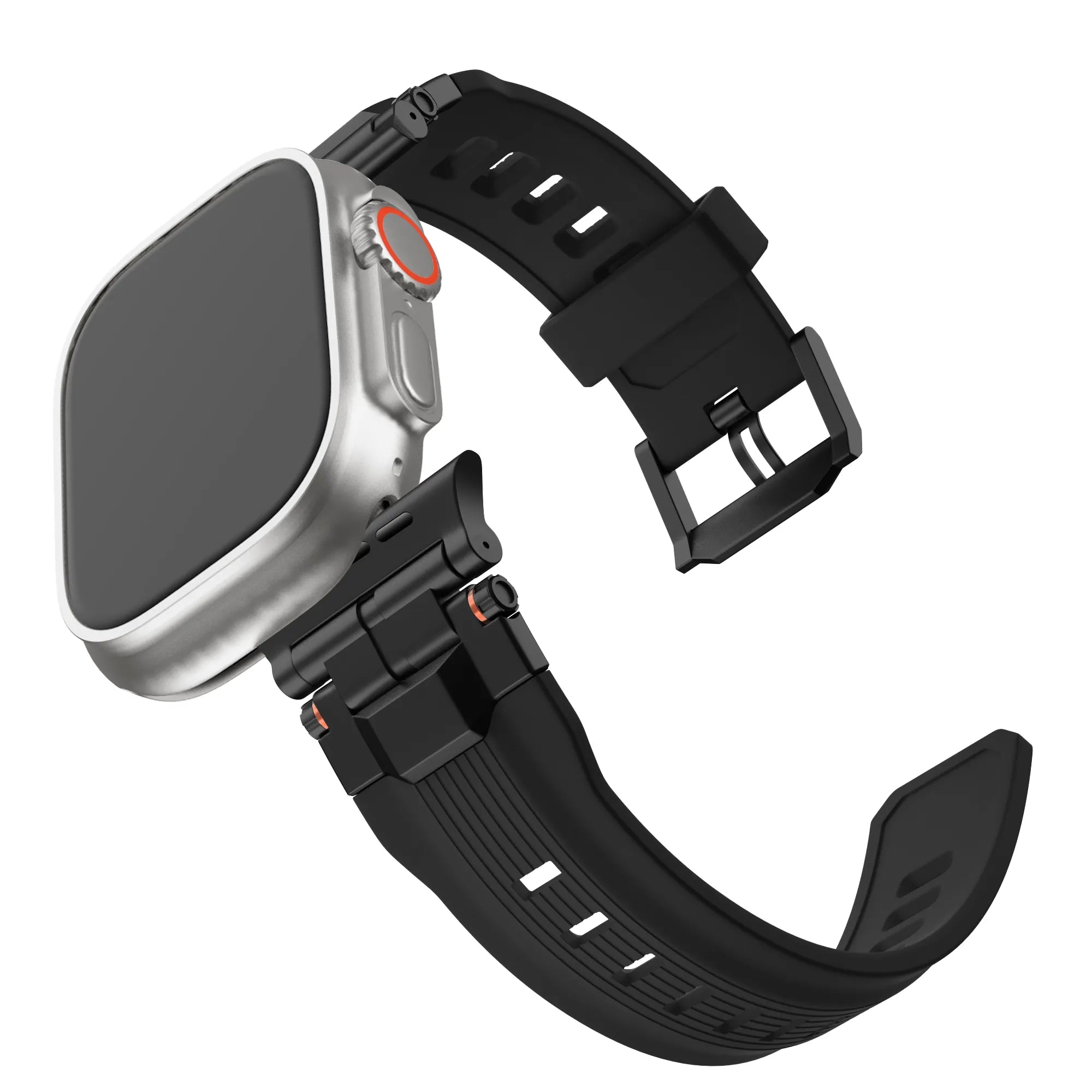Bandz Bracelet silicone Liquid 'Explorer' Apple Watch (noir avec noir)
