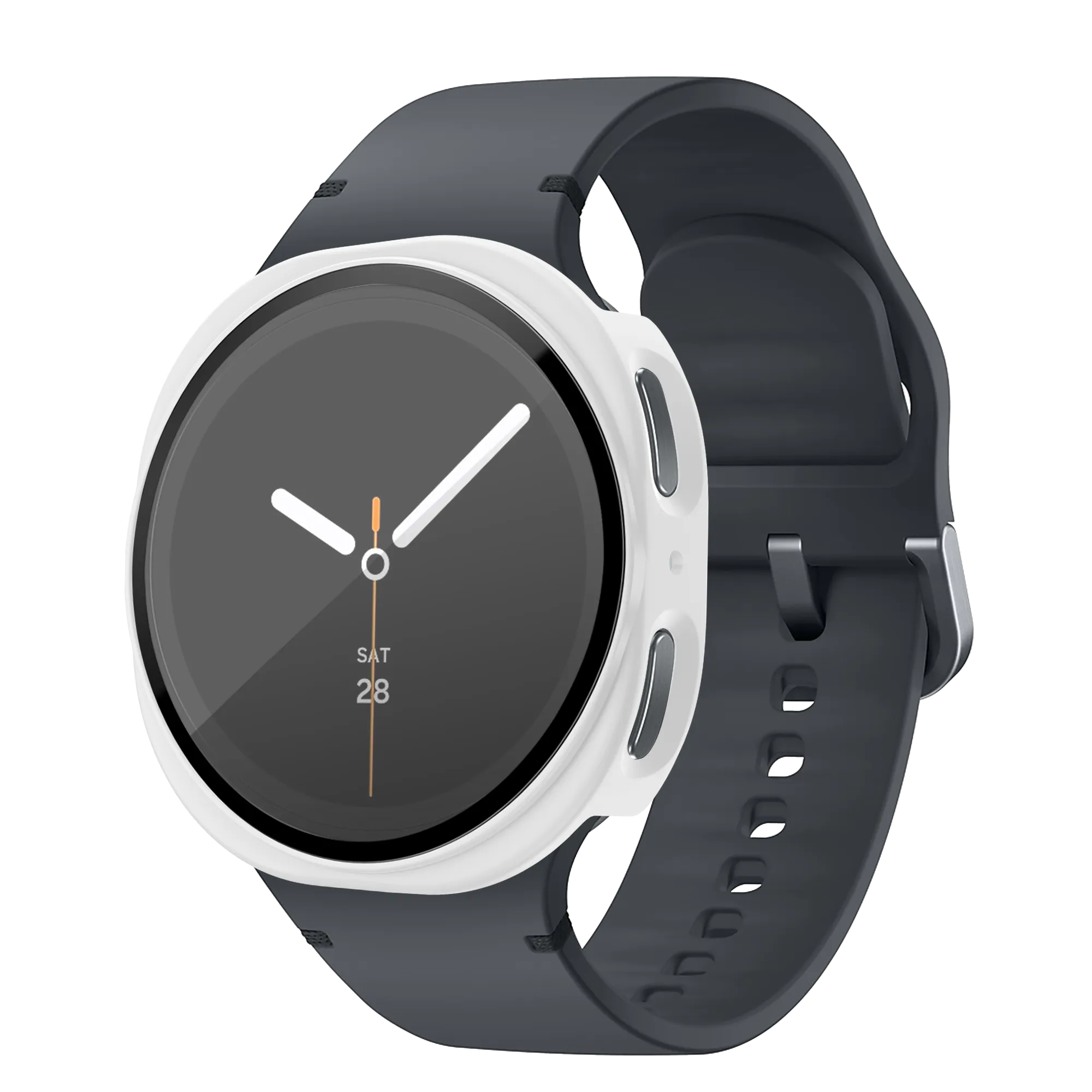 Bandz Coque PC avec verre Samsung Galaxy Watch 8 / 9 - 44mm (blanc)