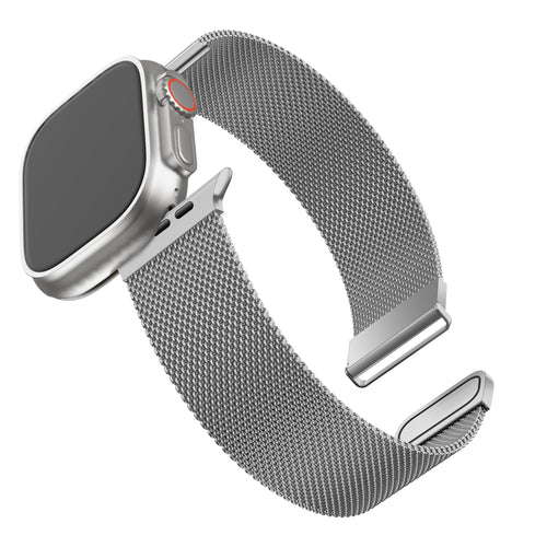 BALR Apple Watch Ultra Milanese Strap (Silver)