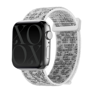 Bracelet nylon xoxo Wildhearts Apple Watch (blanc léopard)