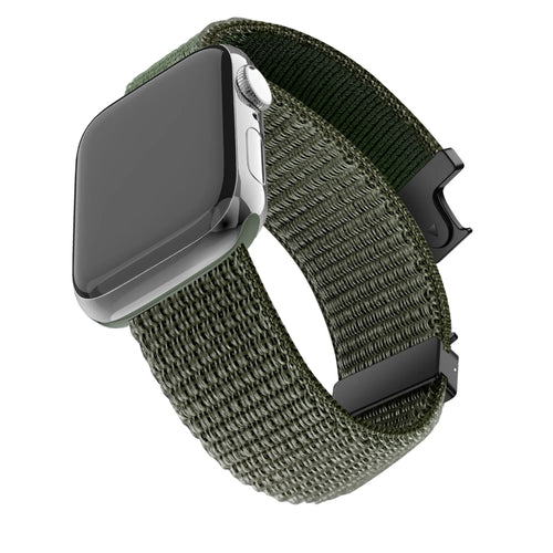 Bandz Bracelet nylon 'Classique' avec P-buckle Apple Watch (vert armée)