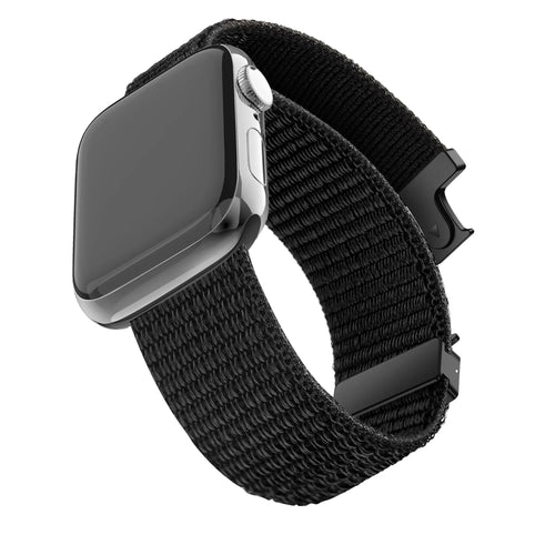 Bandz Bracelet nylon 'Classique' avec P-buckle Apple Watch (noir)
