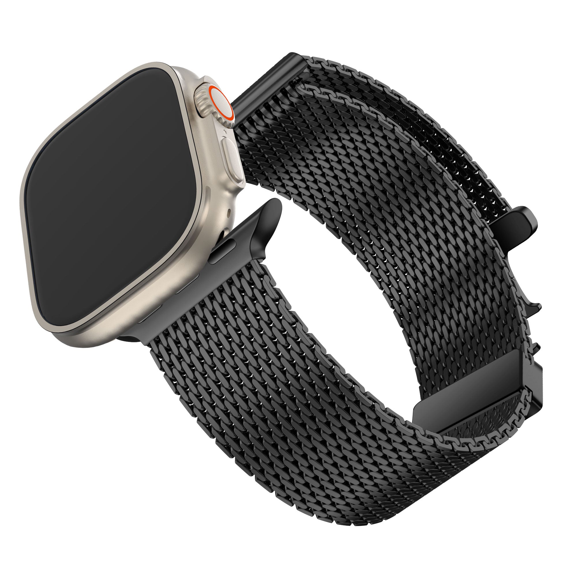 Bandz Bracelet milanais boucle en P Apple Watch Ultra (noir)