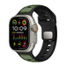 Bracelet silicone outdoor pour Apple Watch (vert armée/noir)